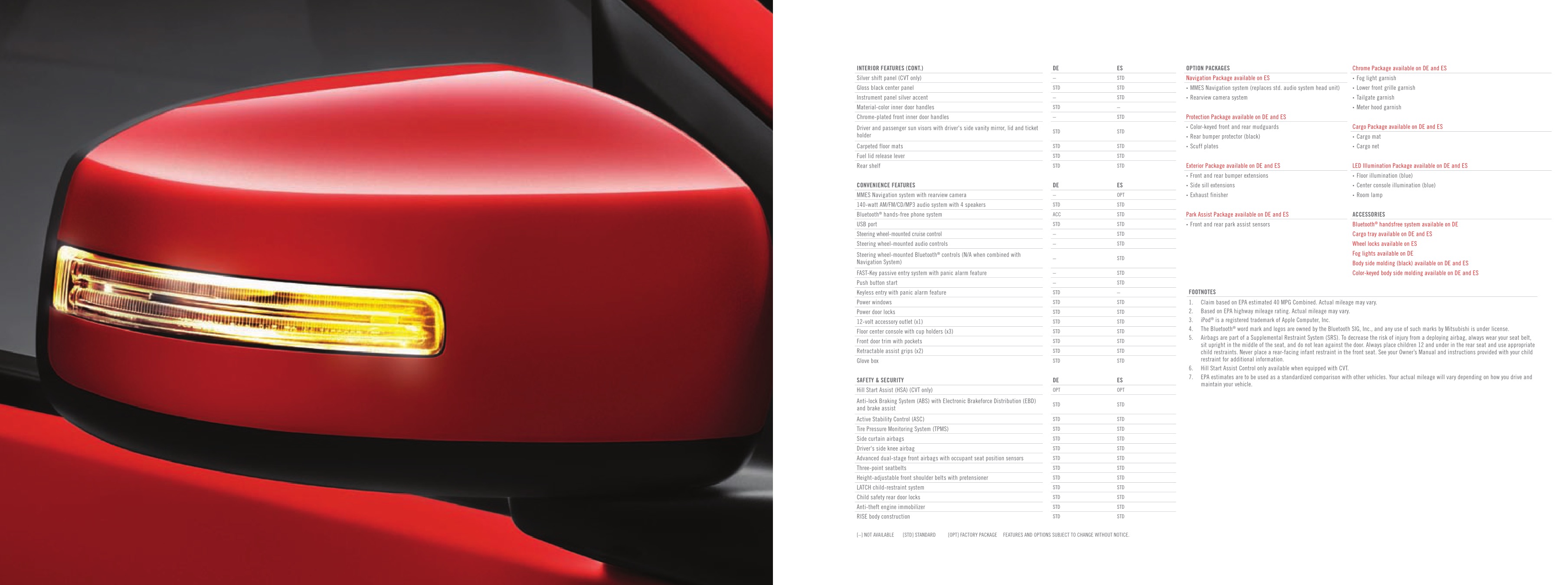 2015 Mitsubishi Mirage Brochure Page 13